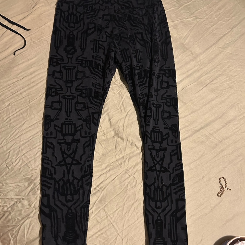 Killstar Black velvet burnout see thru Leggings